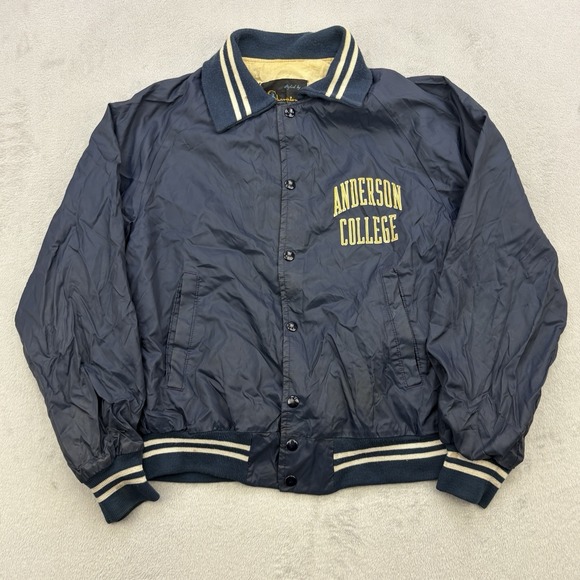 Champion Other - Vintage Champion Varsity Jacket Mens Medium Blue Running Man College Nylon 60s